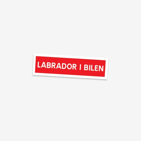 Labrador i Bilen Klisterdekal