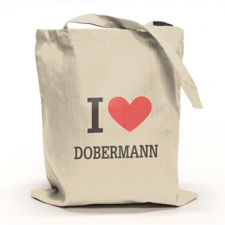 I Love Dobermann Tygpåse